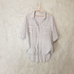 Cloth and Stone Floral Polka Dot Blouse